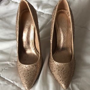 Rose Gold ladies dress shoes for the holidays